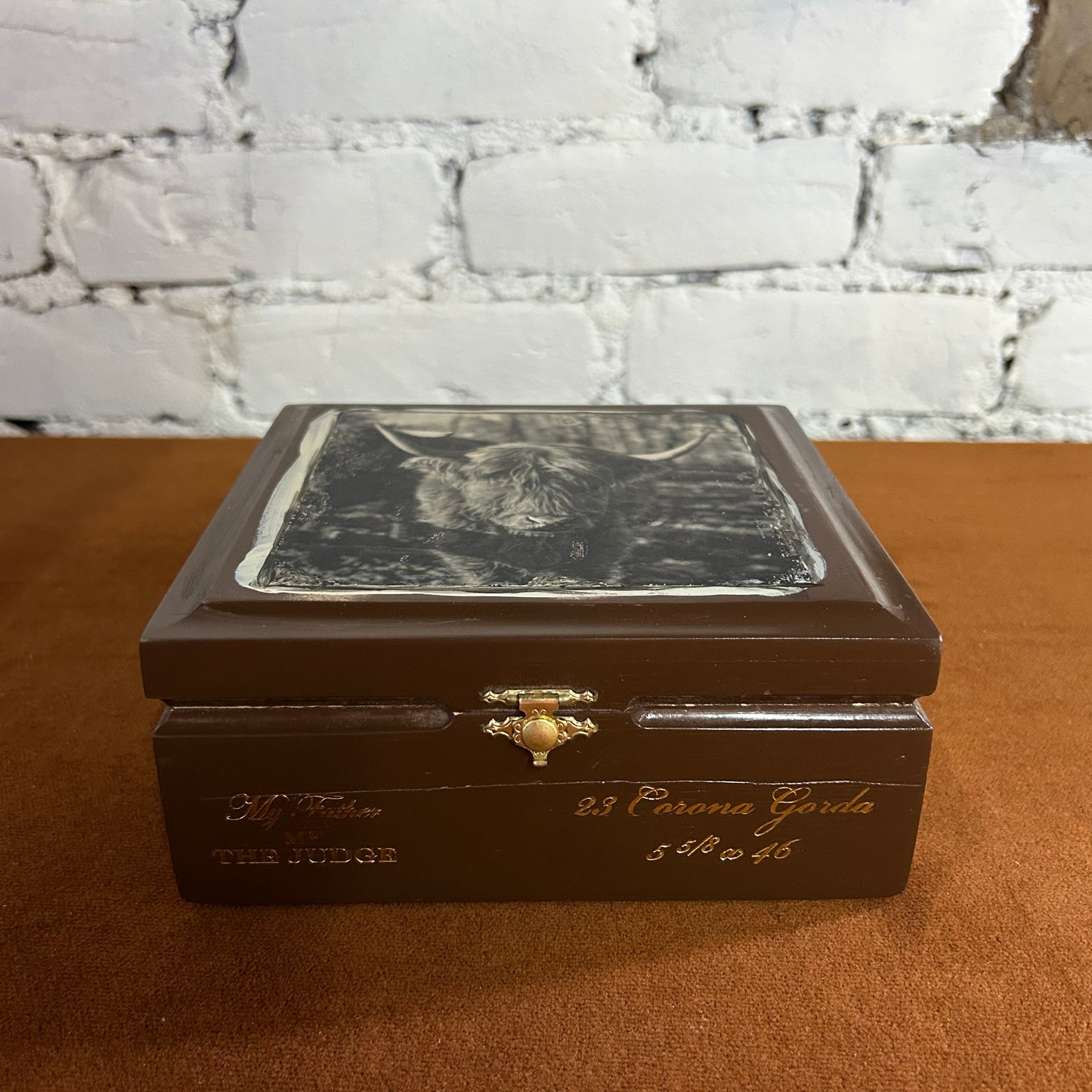 Scottish Highland Cow Cigar Box